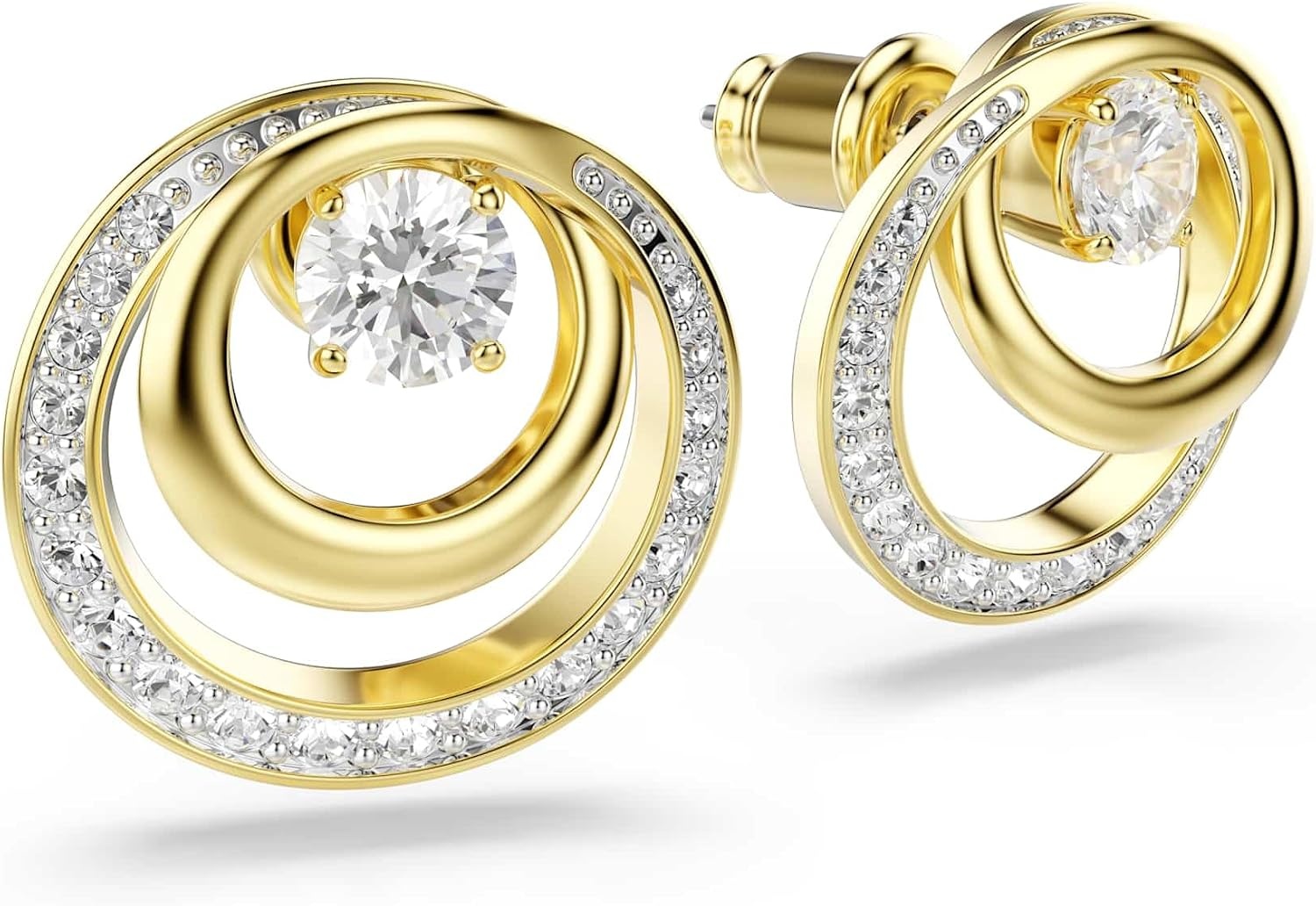 image:imageSwarovski Hyperbola stud earrings Round cut White Goldtone plated Round Cut