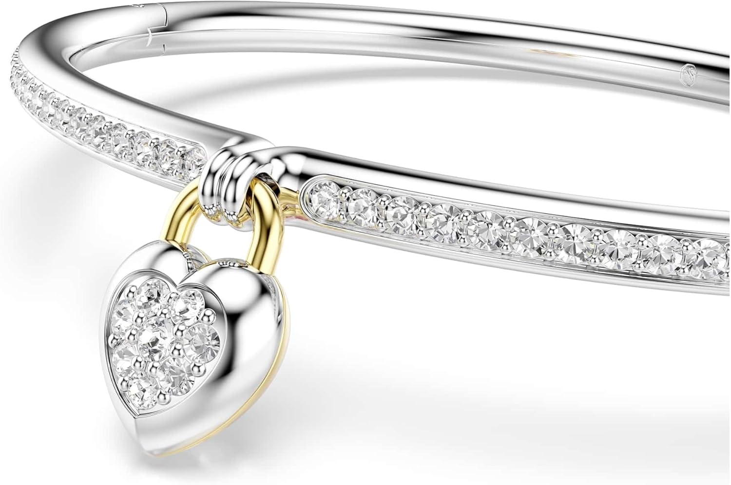 image:imageSwarovski Idyllia bangle Mixed cuts Heart Pink Mixed metal finish