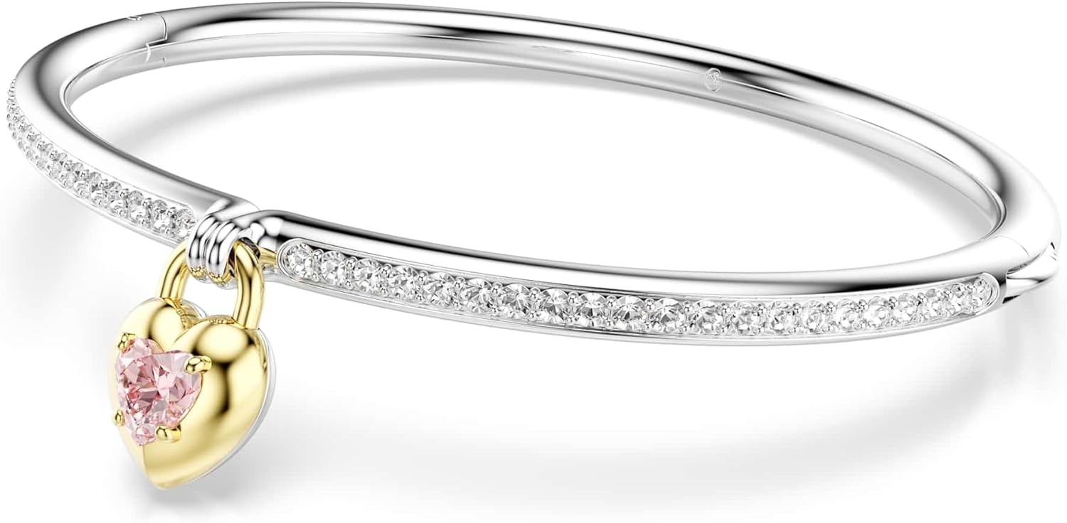 image:imageSwarovski Idyllia bangle Mixed cuts Heart Pink Mixed metal finish