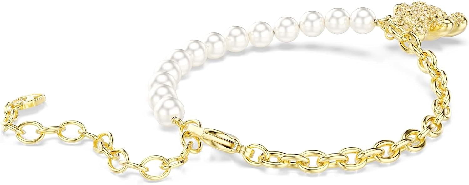image:imageSwarovski Idyllia bracelet Crystal pearl Round cut Teddy Gold tSwarovski One GoldtSwarovski One plated
