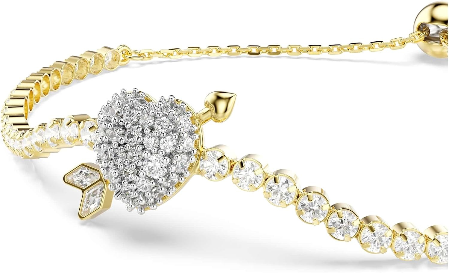 image:imageSwarovski Idyllia bracelet Mixed cuts Heart with arrow White GoldtSwarovski One plated