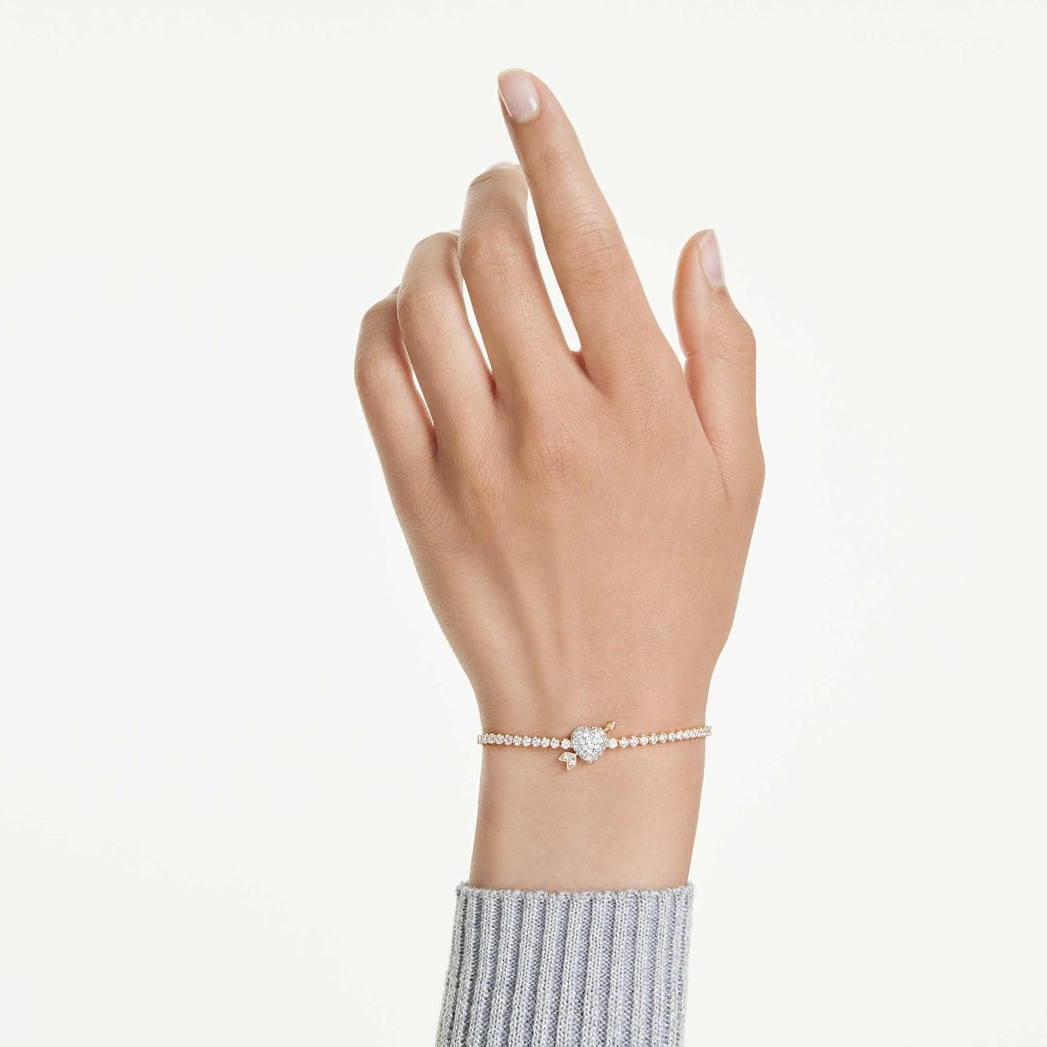 image:imageSwarovski Idyllia bracelet Mixed cuts Heart with arrow White GoldtSwarovski One plated