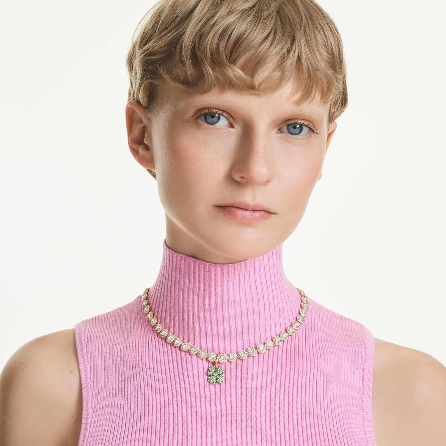 image:imageSwarovski Idyllia charm Clover Green Goldtone plated