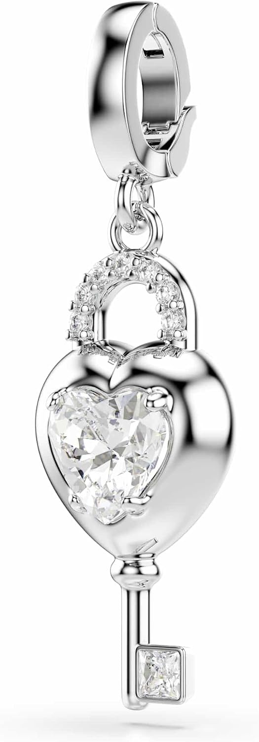 image:imageSwarovski Idyllia charm Mixed cuts Heart with key White Rhodium plated