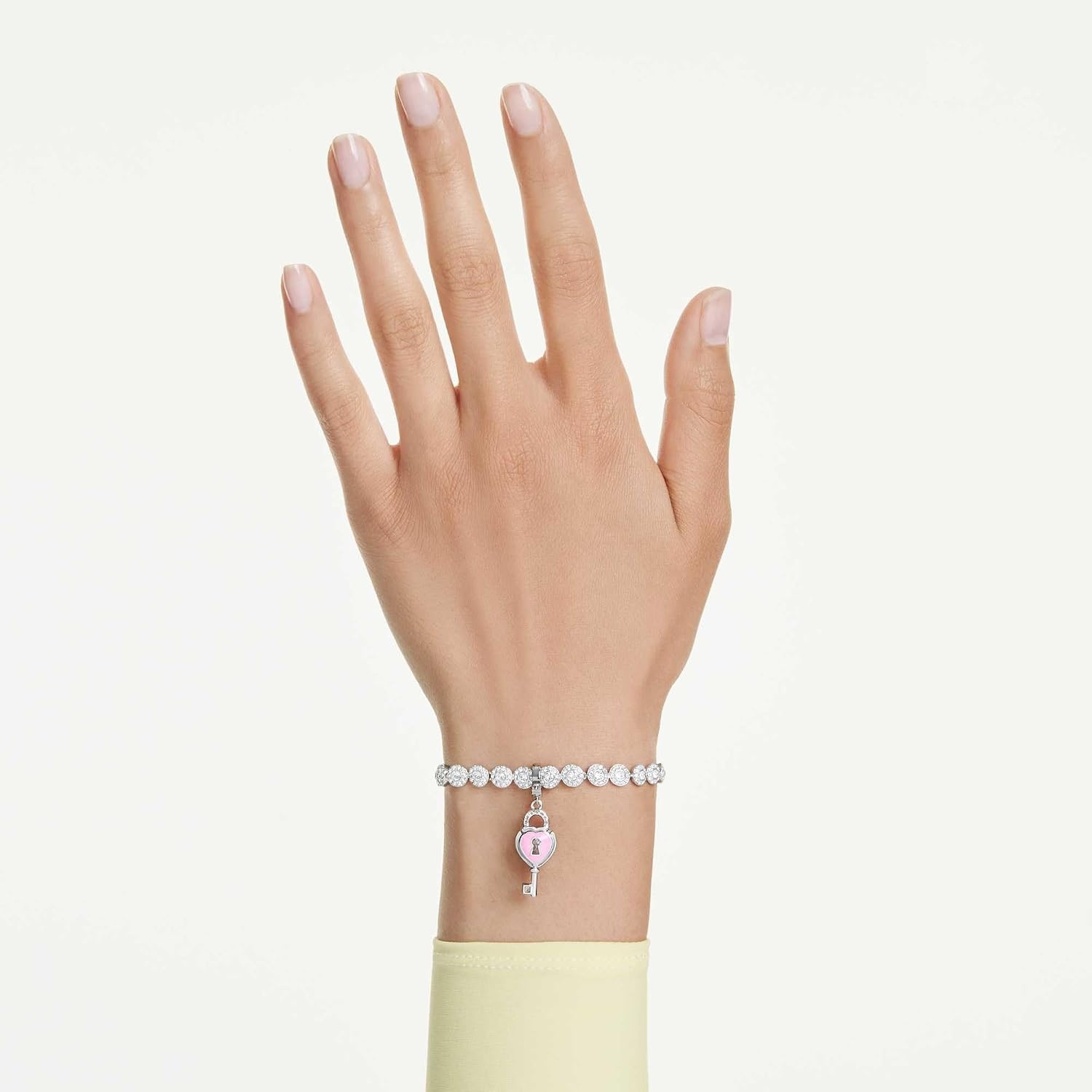 image:imageSwarovski Idyllia charm Mixed cuts Heart with key White Rhodium plated
