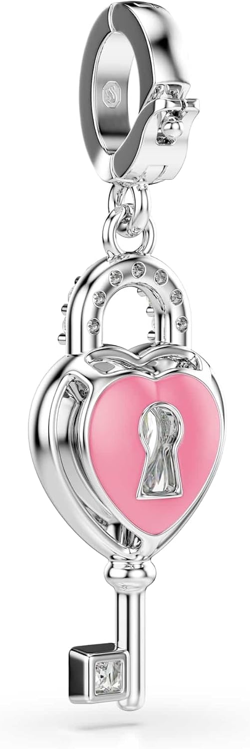 image:imageSwarovski Idyllia charm Mixed cuts Heart with key White Rhodium plated