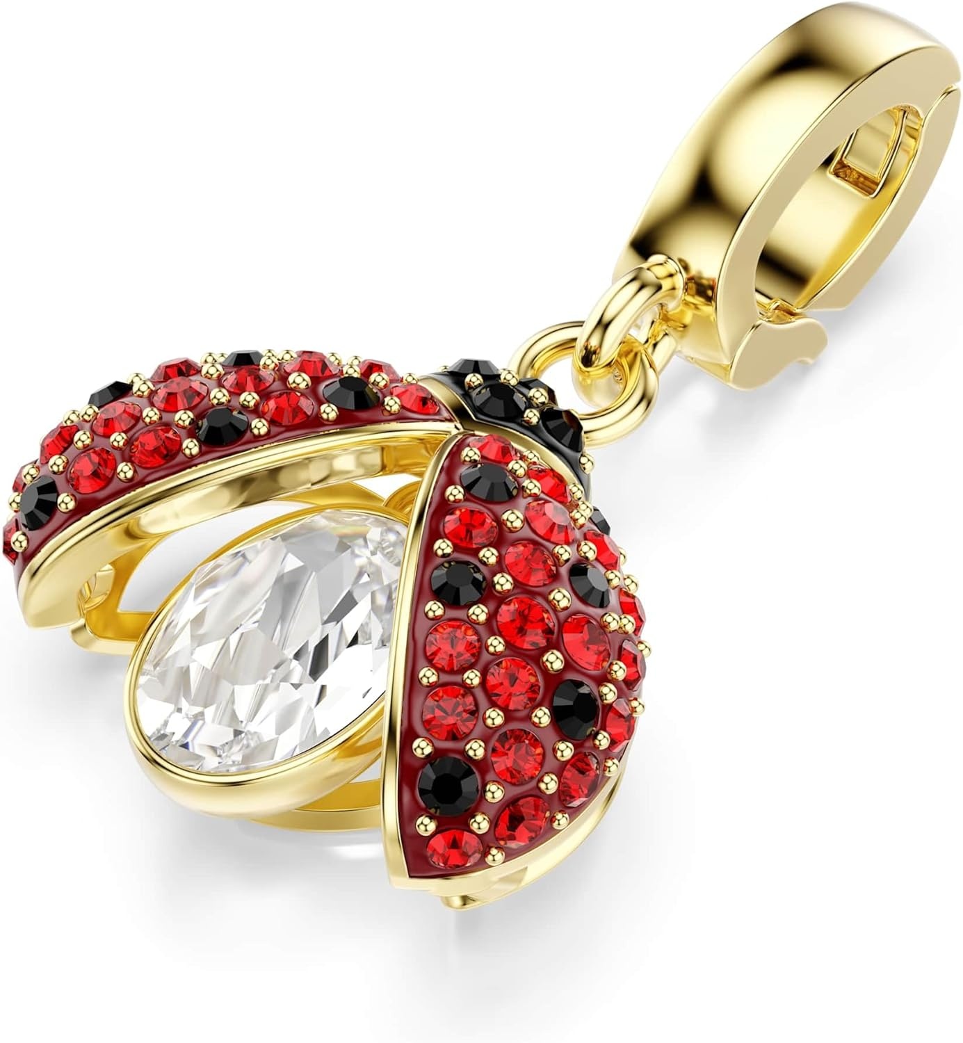 image:imageSwarovski Idyllia charm Mixed cuts Ladybug Red Goldtone plated