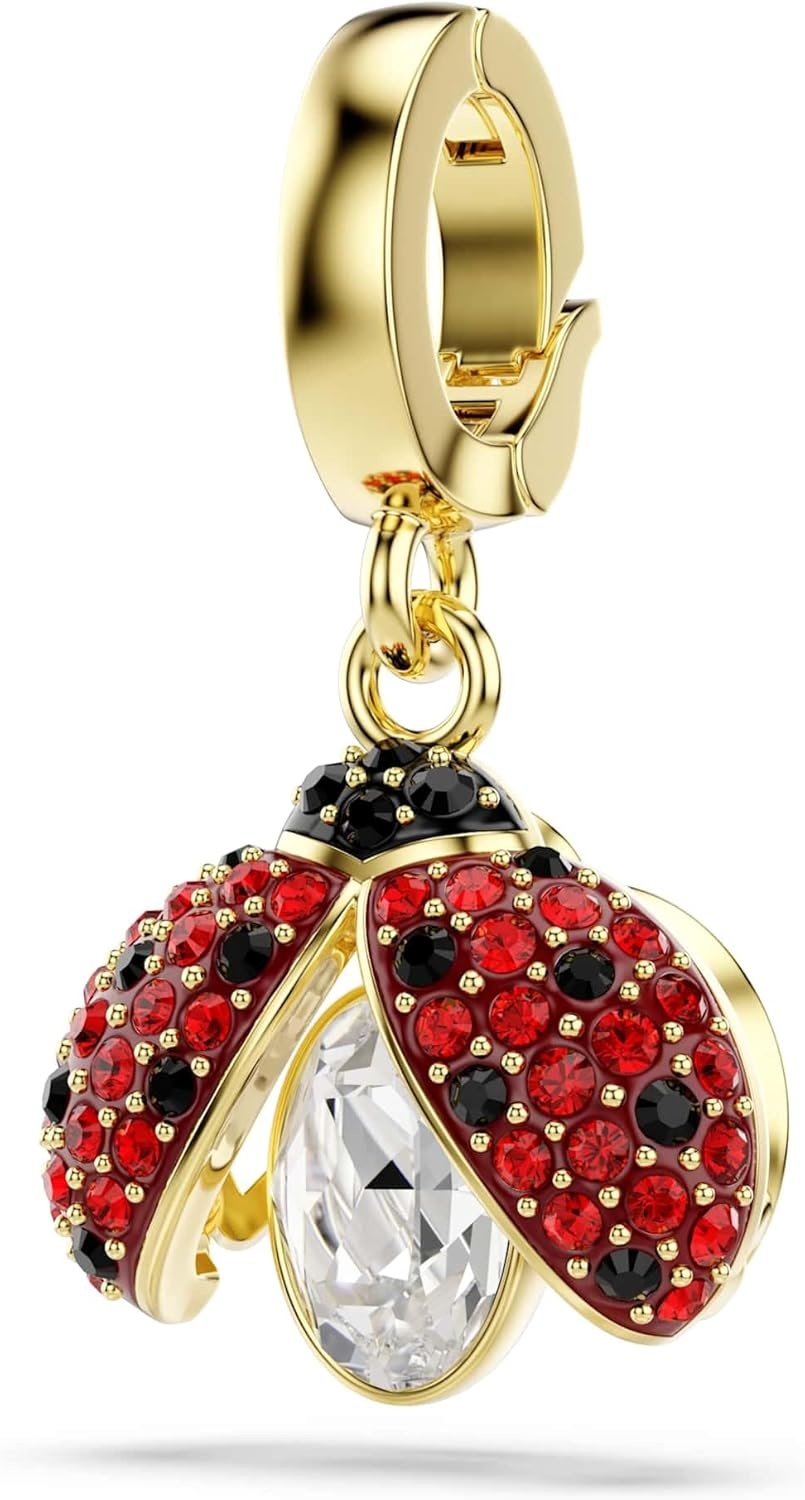 image:imageSwarovski Idyllia charm Mixed cuts Ladybug Red Goldtone plated