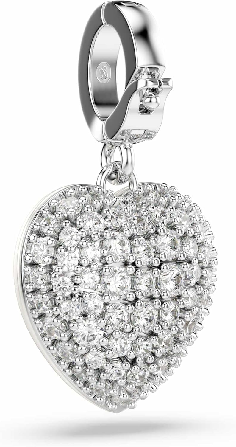 image:imageSwarovski Idyllia charm Mixed cuts Pearlcolored coating Heart White Rhodium plated
