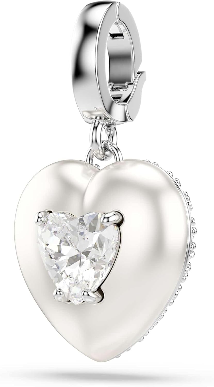image:imageSwarovski Idyllia charm Mixed cuts Pearlcolored coating Heart White Rhodium plated