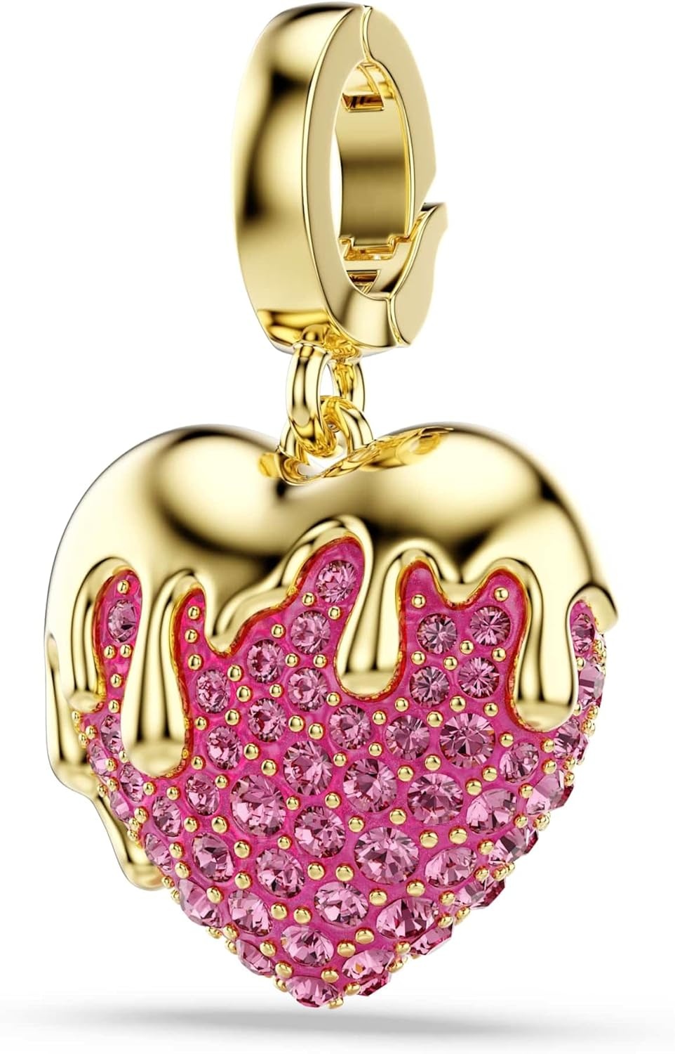 image:imageSwarovski Idyllia charm Round cut Heart Pink Goldtone plated