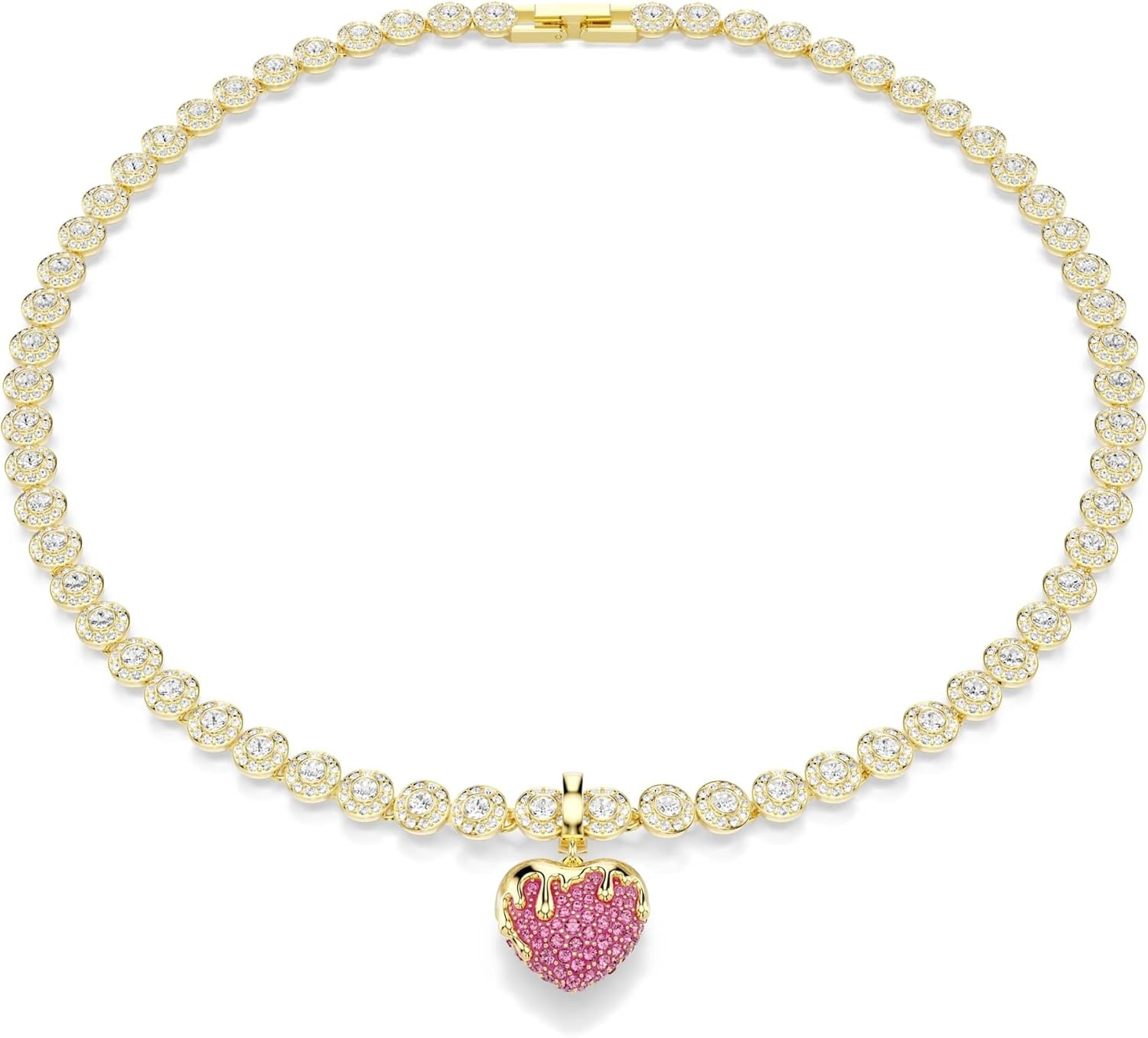 image:imageSwarovski Idyllia charm Round cut Heart Pink Goldtone plated