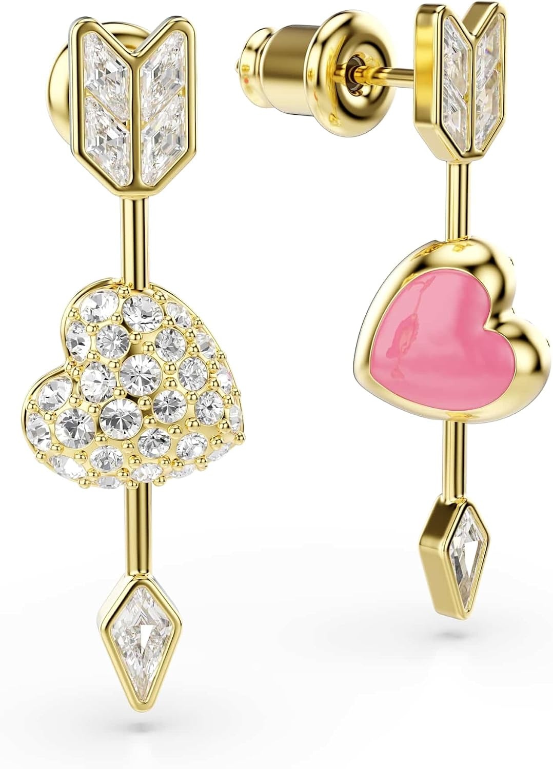 image:imageSwarovski Idyllia drop earrings Mixed cuts Heart with arrow White Goldtone plated