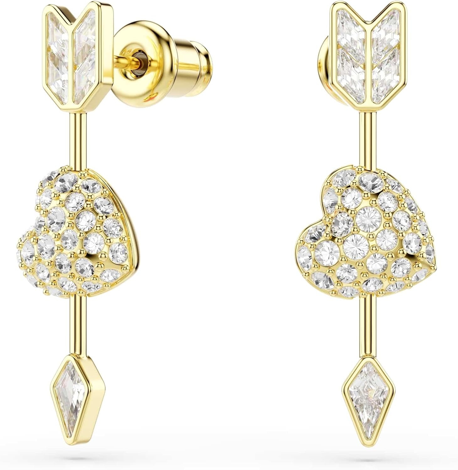 image:imageSwarovski Idyllia drop earrings Mixed cuts Heart with arrow White Goldtone plated