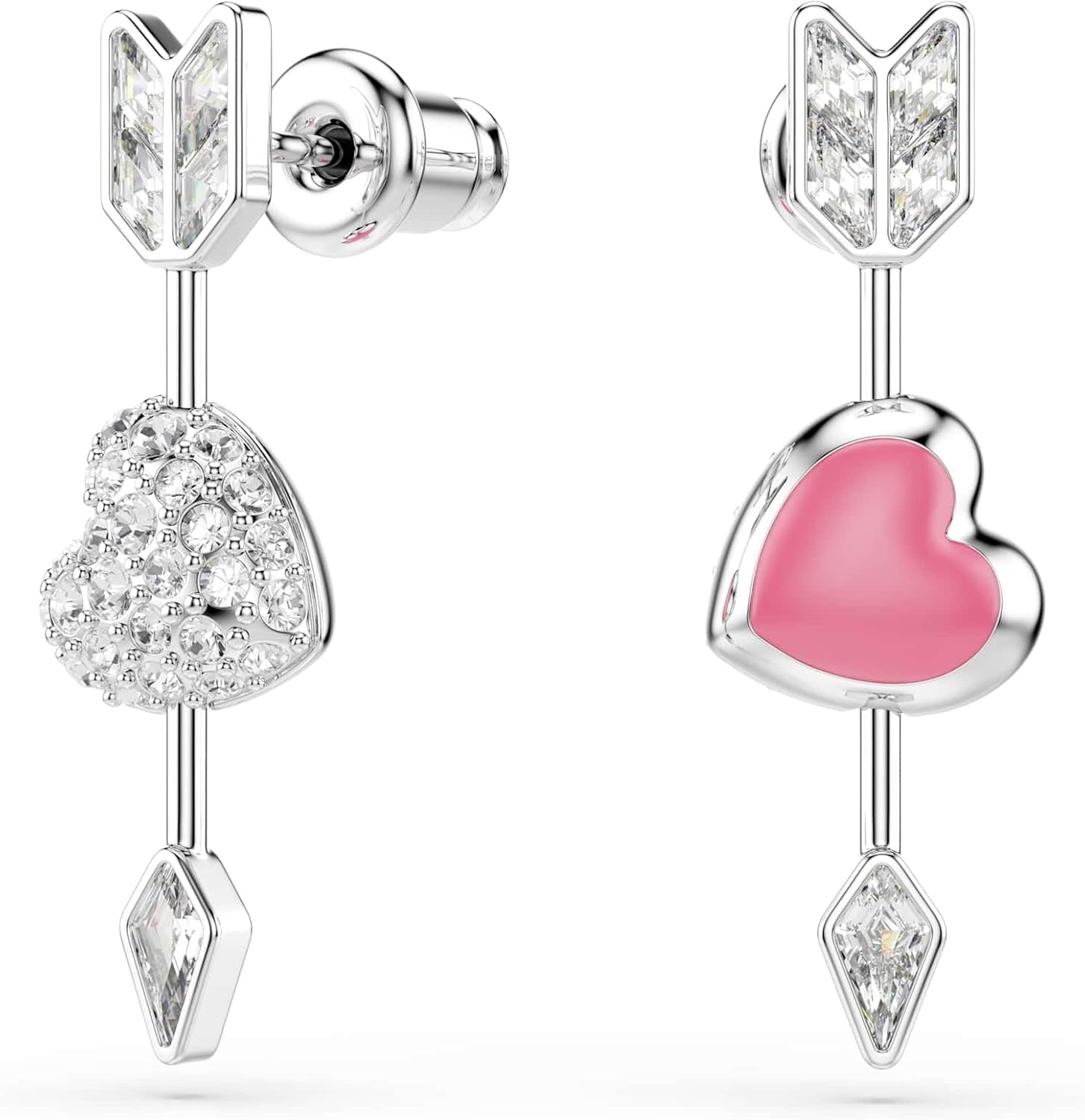 image:imageSwarovski Idyllia drop earrings Mixed cuts Heart with arrow White Rhodium plated