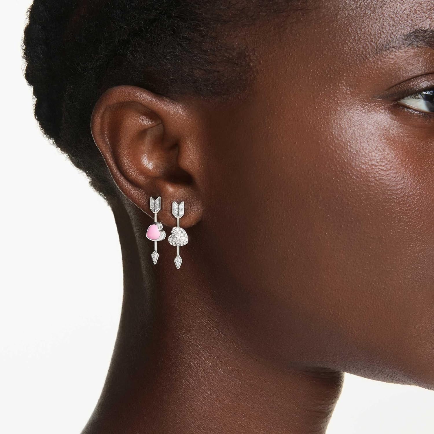 image:imageSwarovski Idyllia drop earrings Mixed cuts Heart with arrow White Rhodium plated