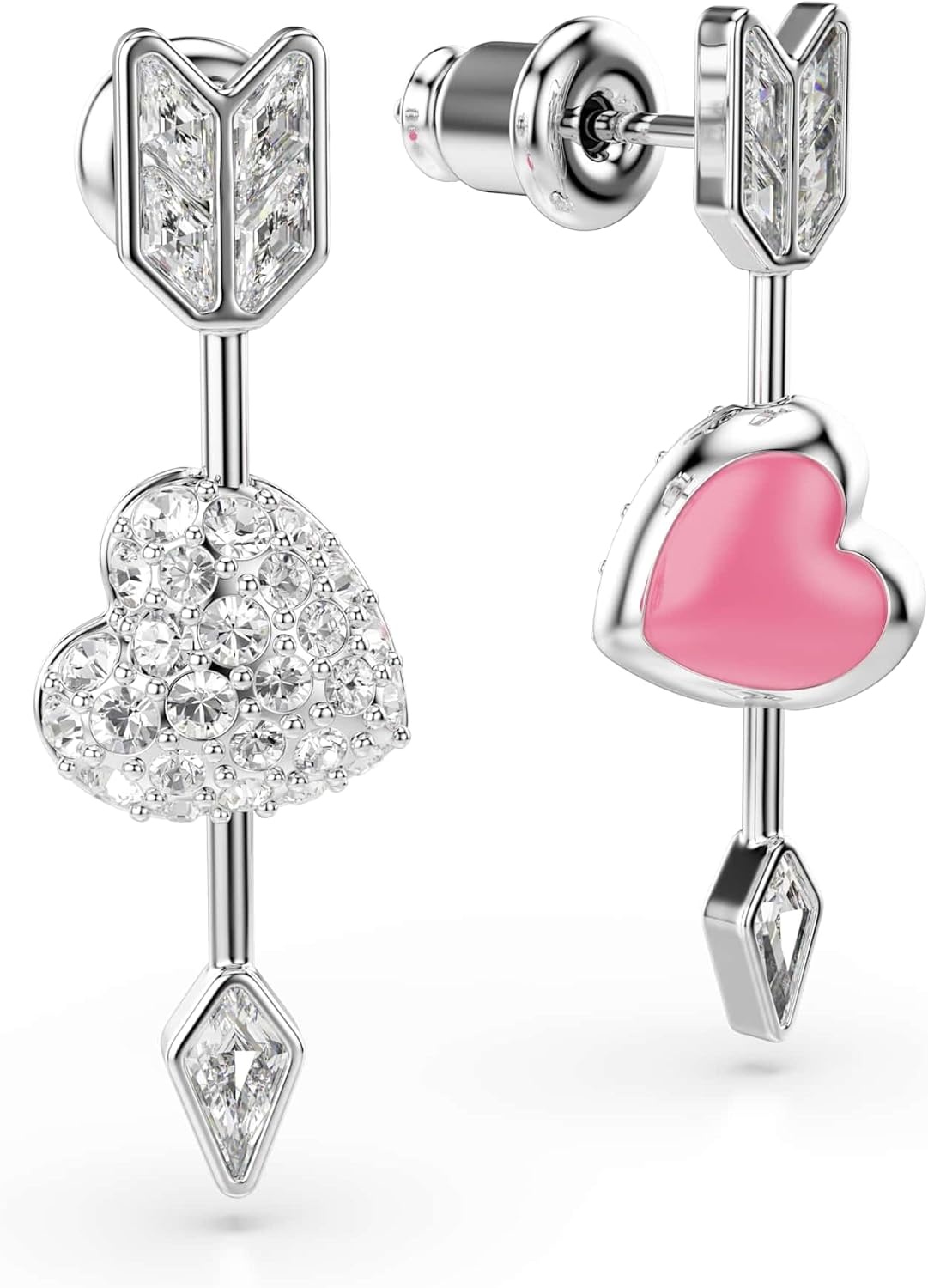 image:imageSwarovski Idyllia drop earrings Mixed cuts Heart with arrow White Rhodium plated