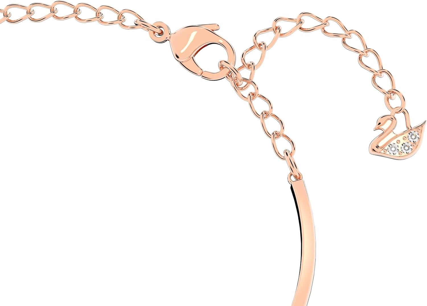 image:imageSwarovski Infinity Heart Jewelry Collection Necklaces and Bracelets Rose Gold amp Rhodium Tone Finish Clear CrystalsBangle Bracelet
