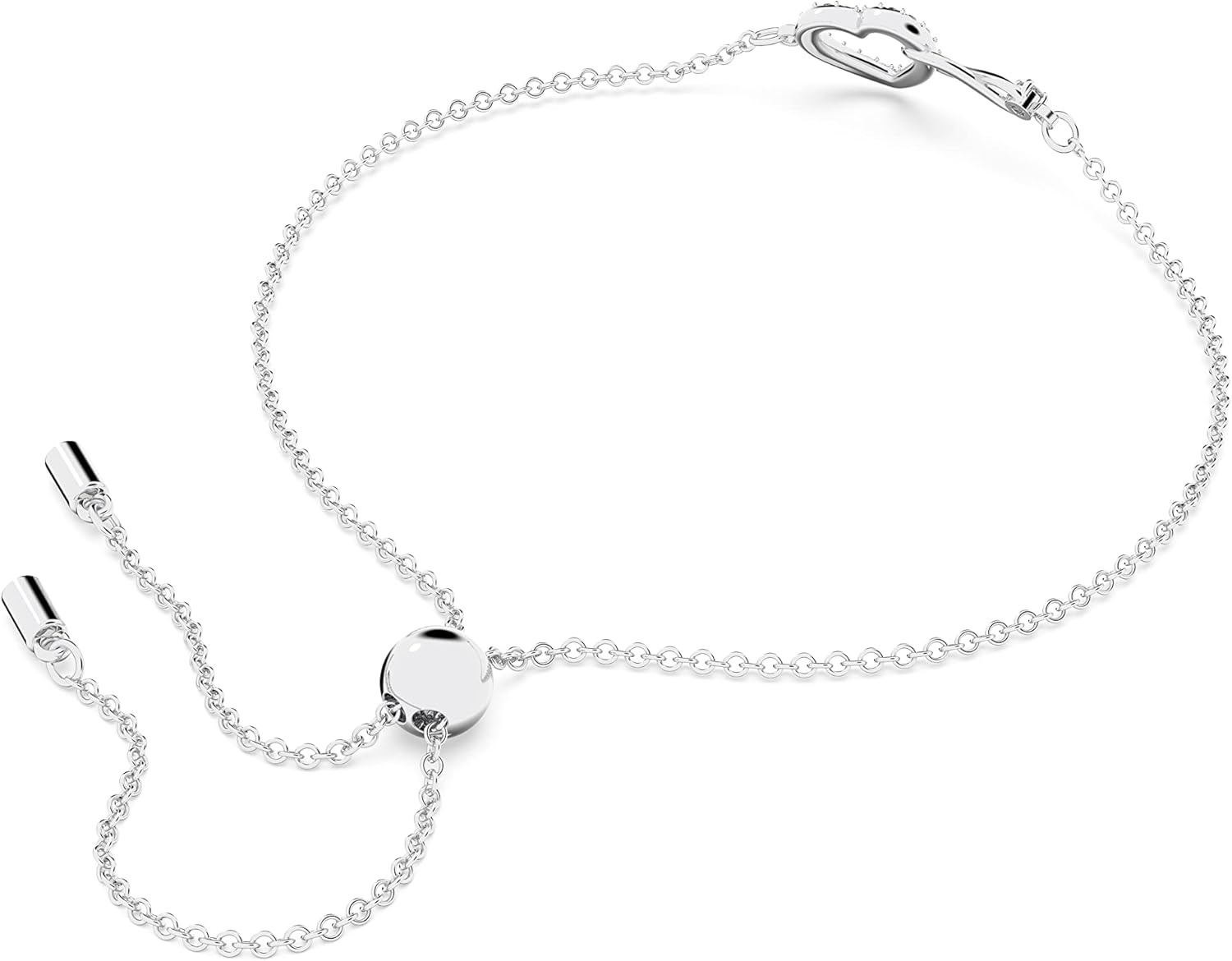 image:imageSwarovski Infinity Heart Jewelry Collection Necklaces and Bracelets Rose Gold amp Rhodium Tone Finish Clear CrystalsBracelet
