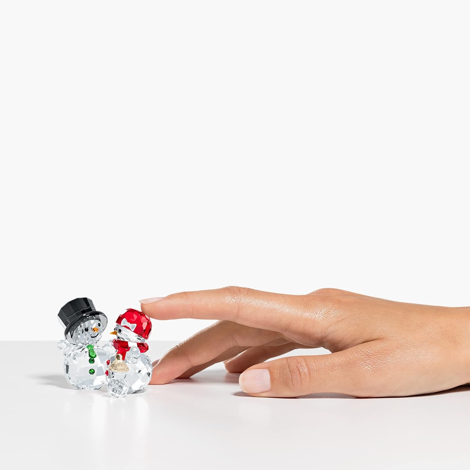 image:imageSwarovski Joyful Ornaments Santas Reindeer Figurine Multicolored Crystals Part of The Joyful Ornaments CollectionSnowman Family