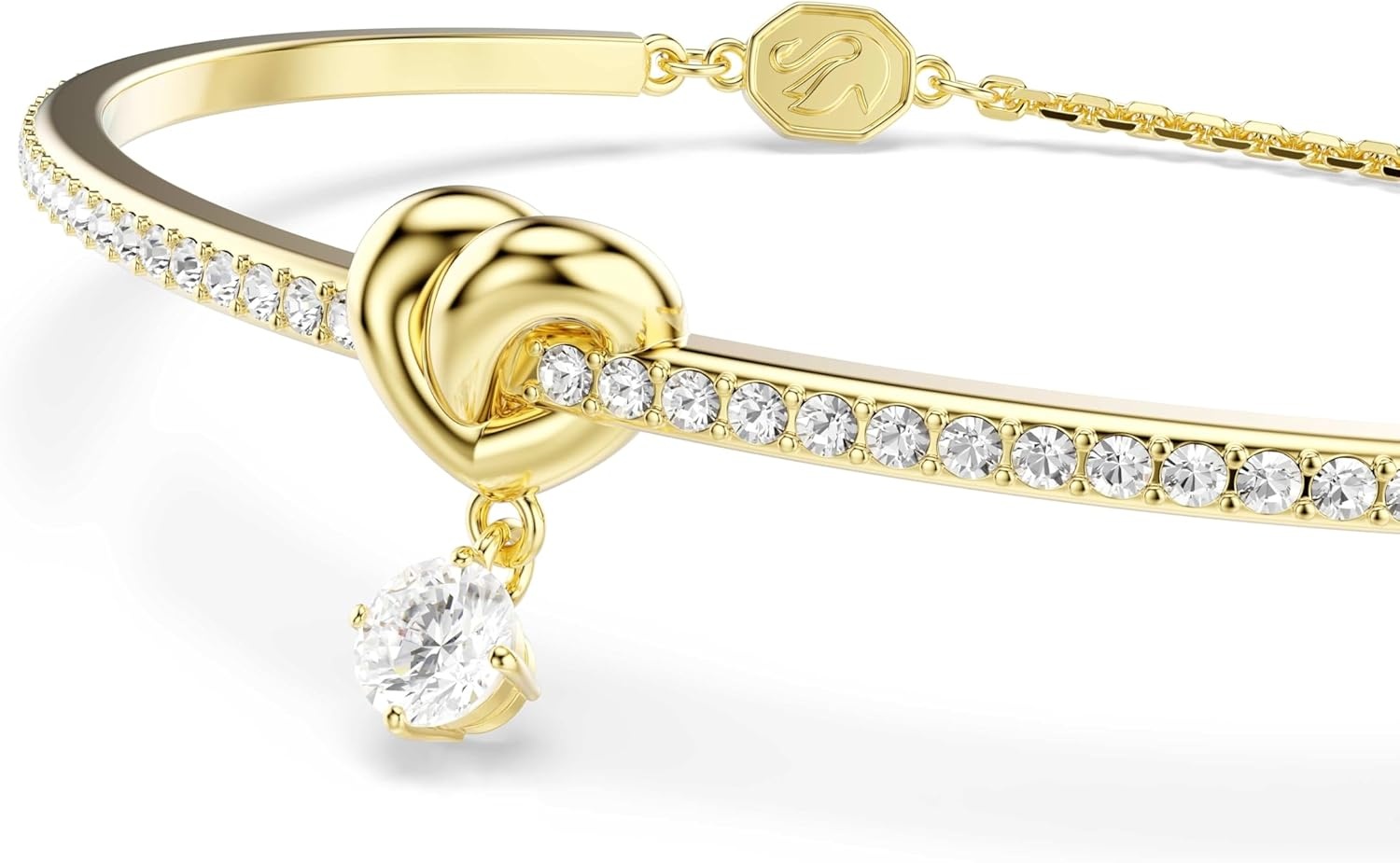 image:imageSwarovski Lifelong bangle Round cut Heart White GoldtSwarovski One plated