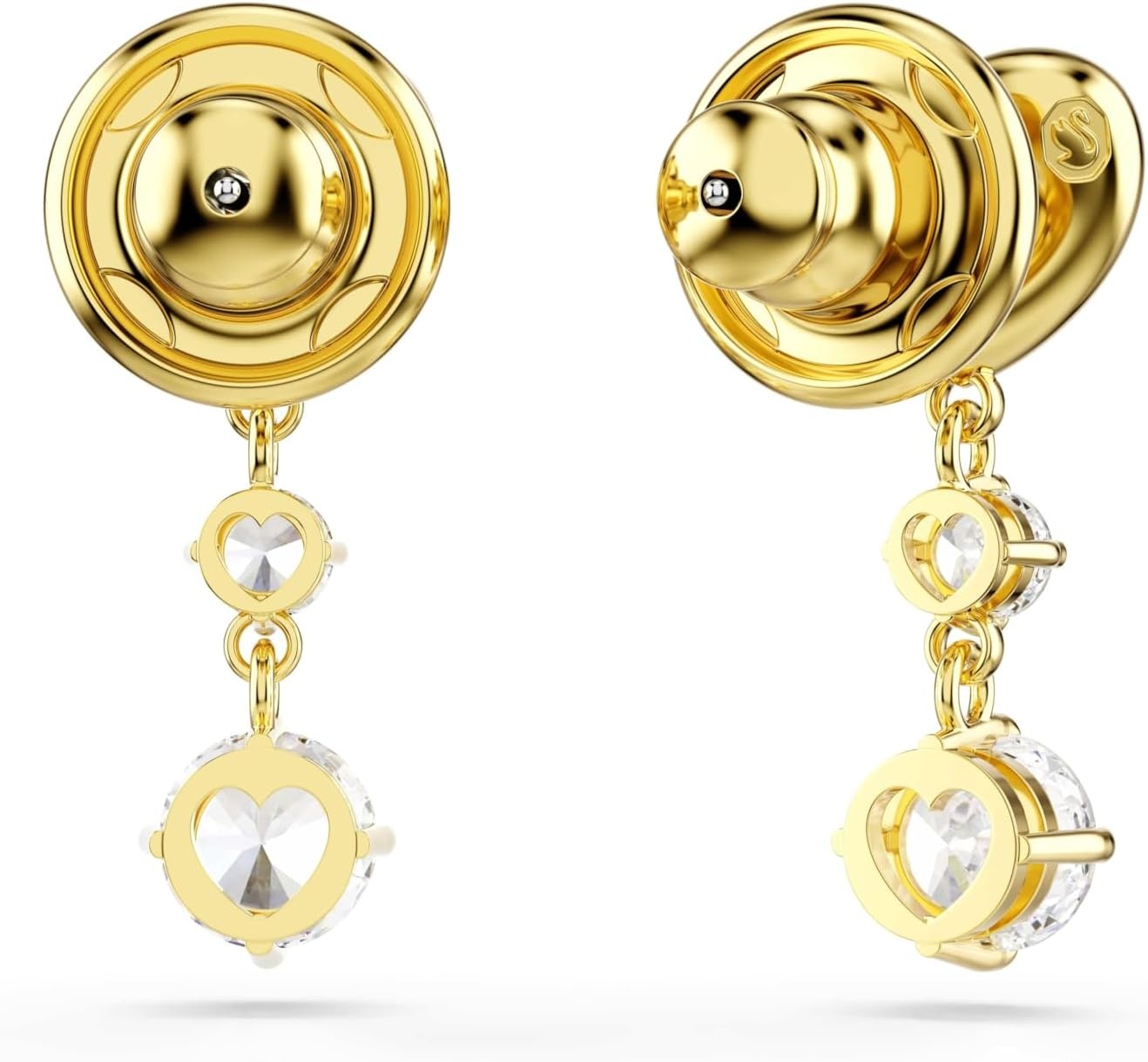 image:imageSwarovski Lifelong drop earrings Round cut Heart White Goldtone plated