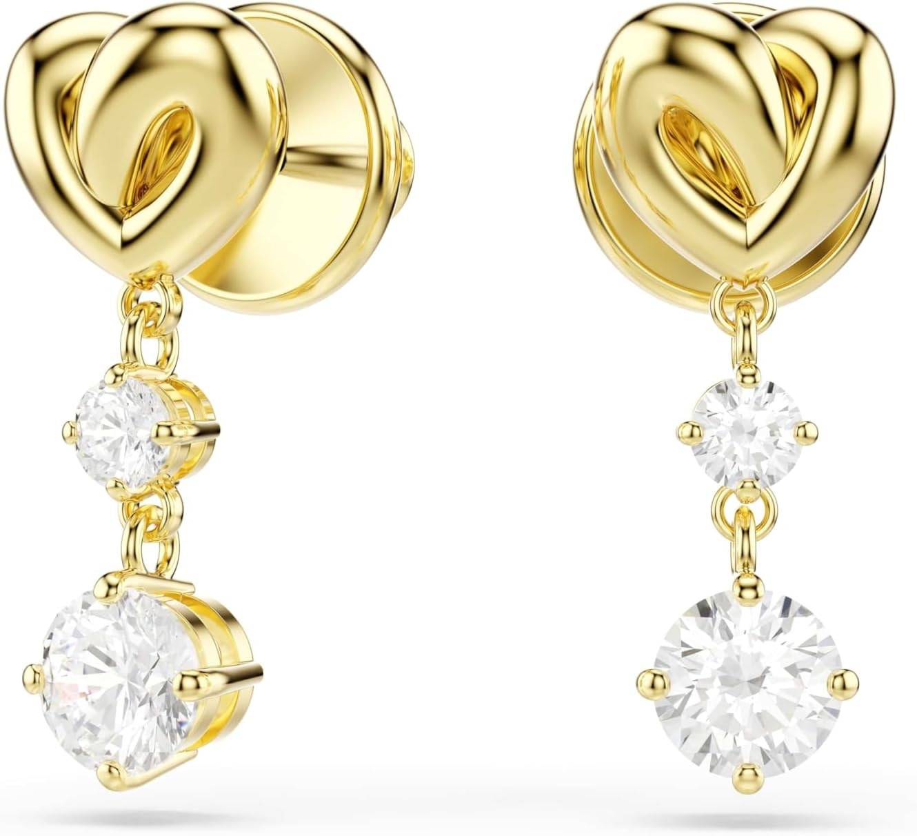 image:imageSwarovski Lifelong drop earrings Round cut Heart White Goldtone plated
