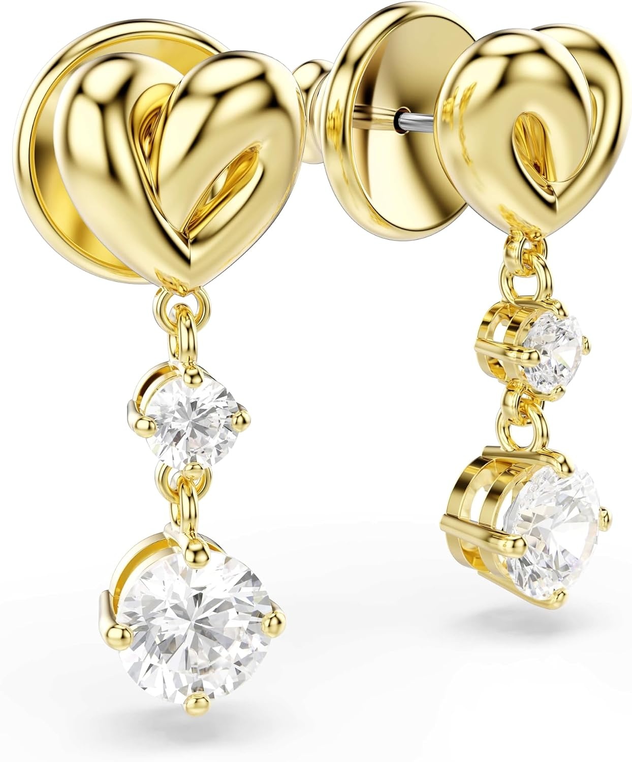 image:imageSwarovski Lifelong drop earrings Round cut Heart White Goldtone plated