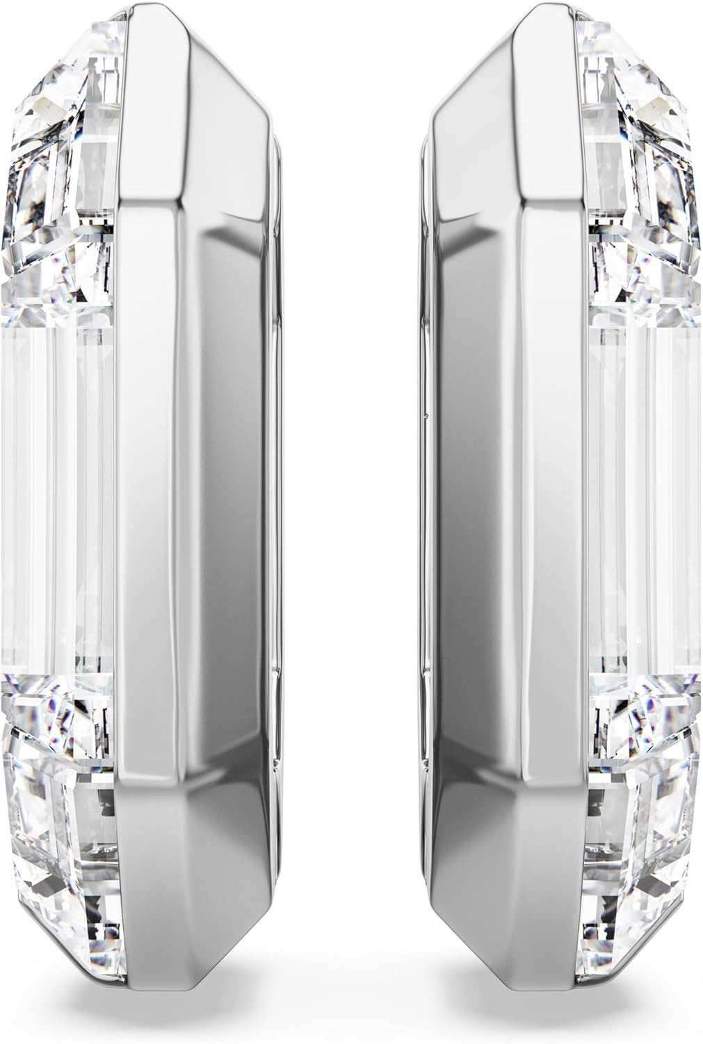 image:imageSwarovski Lucent Hoop Earrings Octagon Shape Small Clear