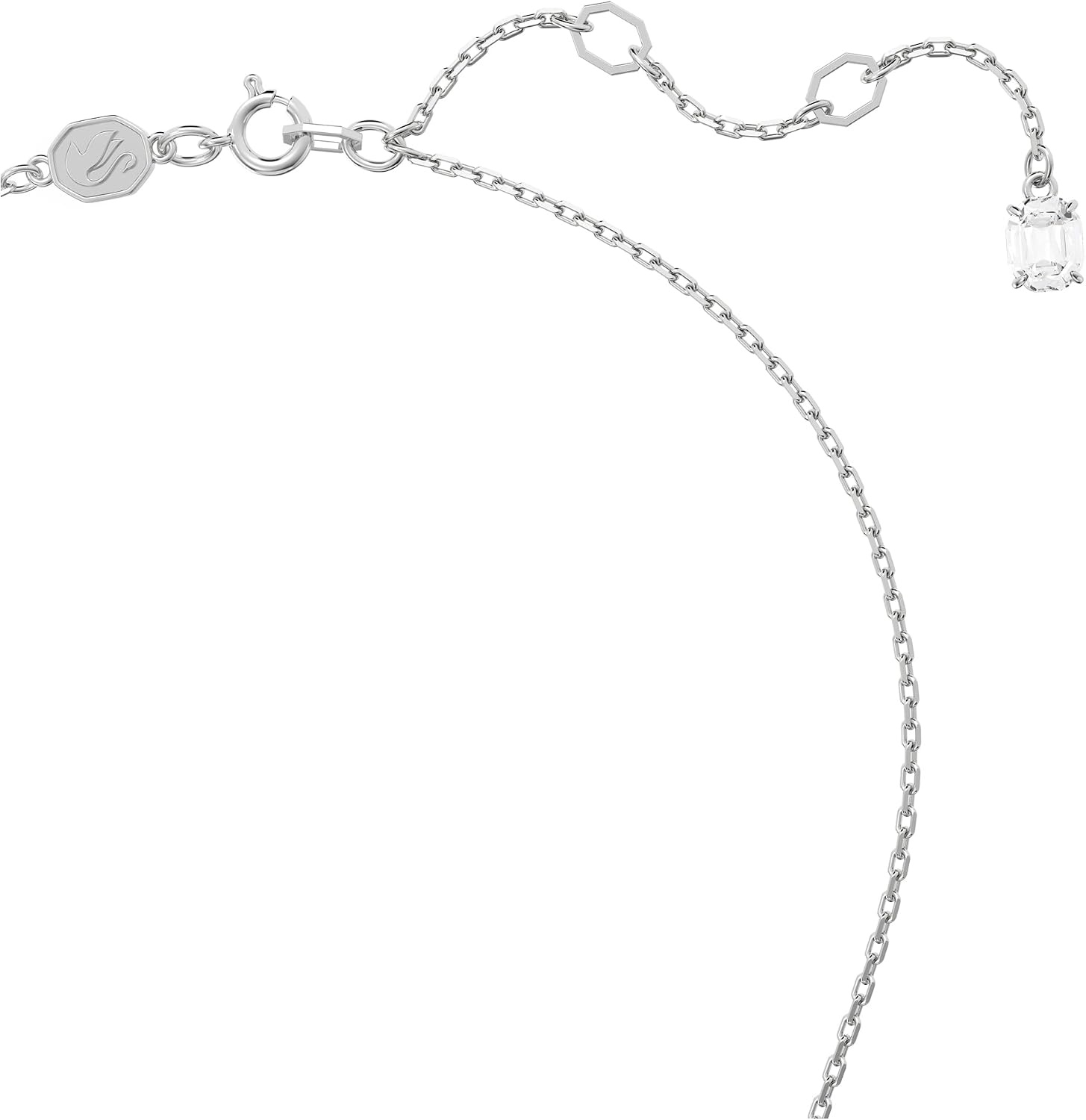 image:imageSwarovski Matrix Hoop Earrings Bracelet Heart Baguette Cut Clear Crystals Rhodium FinishClear Crystal Pendant