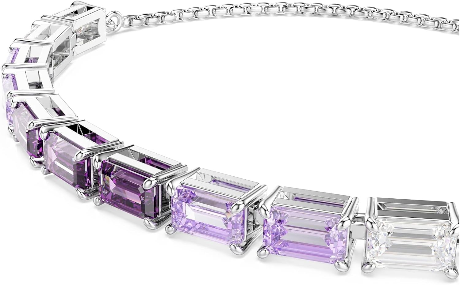 image:imageSwarovski Matrix Hoop Earrings Bracelet Tack Pin Multicolored Crystals GoldTone FinishSoft Bracelet Purple