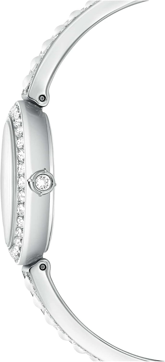 image:imageSwarovski Matrix Pearl Bangle Watch Swiss Made Crystal Bracelet White Stainless Steel