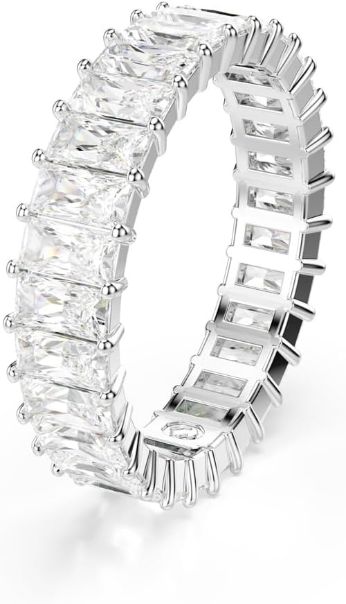 image:imageSwarovski Matrix Ring Baguette Cut Crystal Multicolor Crystals Rose GoldTone GoldTone and Rhodium FinishesClear Crystal