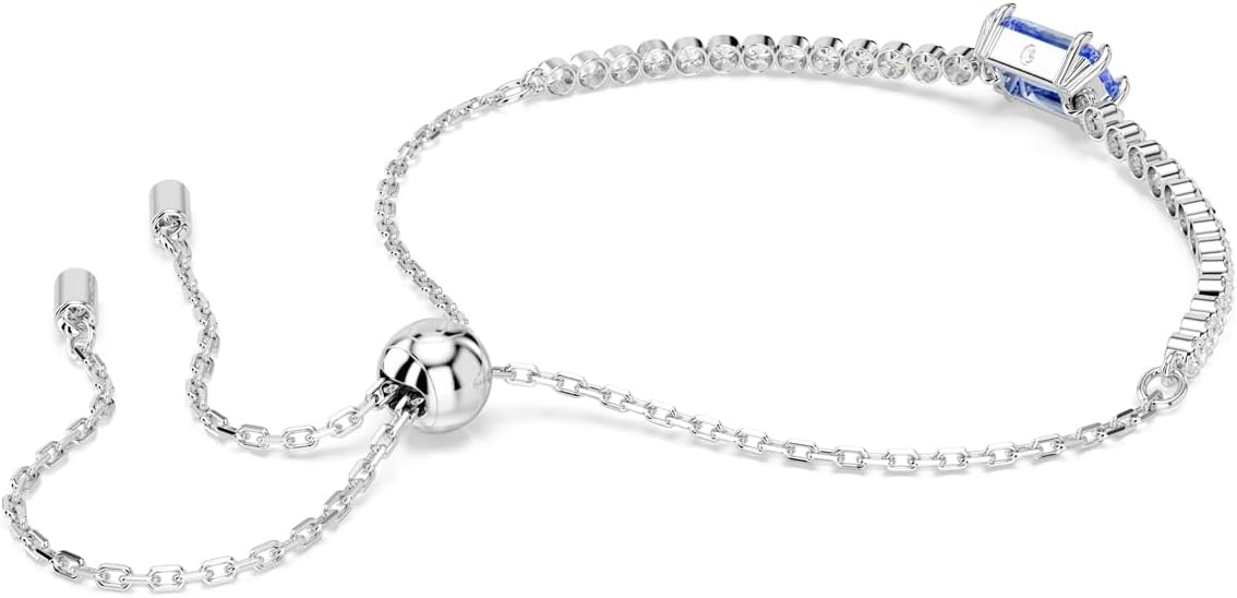 image:imageSwarovski Matrix Tennis Bracelet Green Blue Crystals Rhodium FinishBlue Crystal