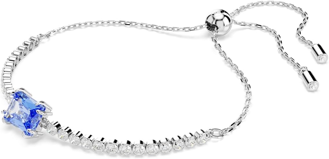 image:imageSwarovski Matrix Tennis Bracelet Green Blue Crystals Rhodium FinishBlue Crystal