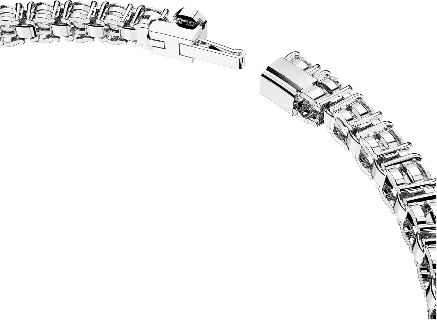 image:imageSwarovski Matrix Tennis Bracelet Round Cut Crystals Pink Blue Black Clear Rhodium GoldTone and Rose GoldTone FinishesClear Crystal