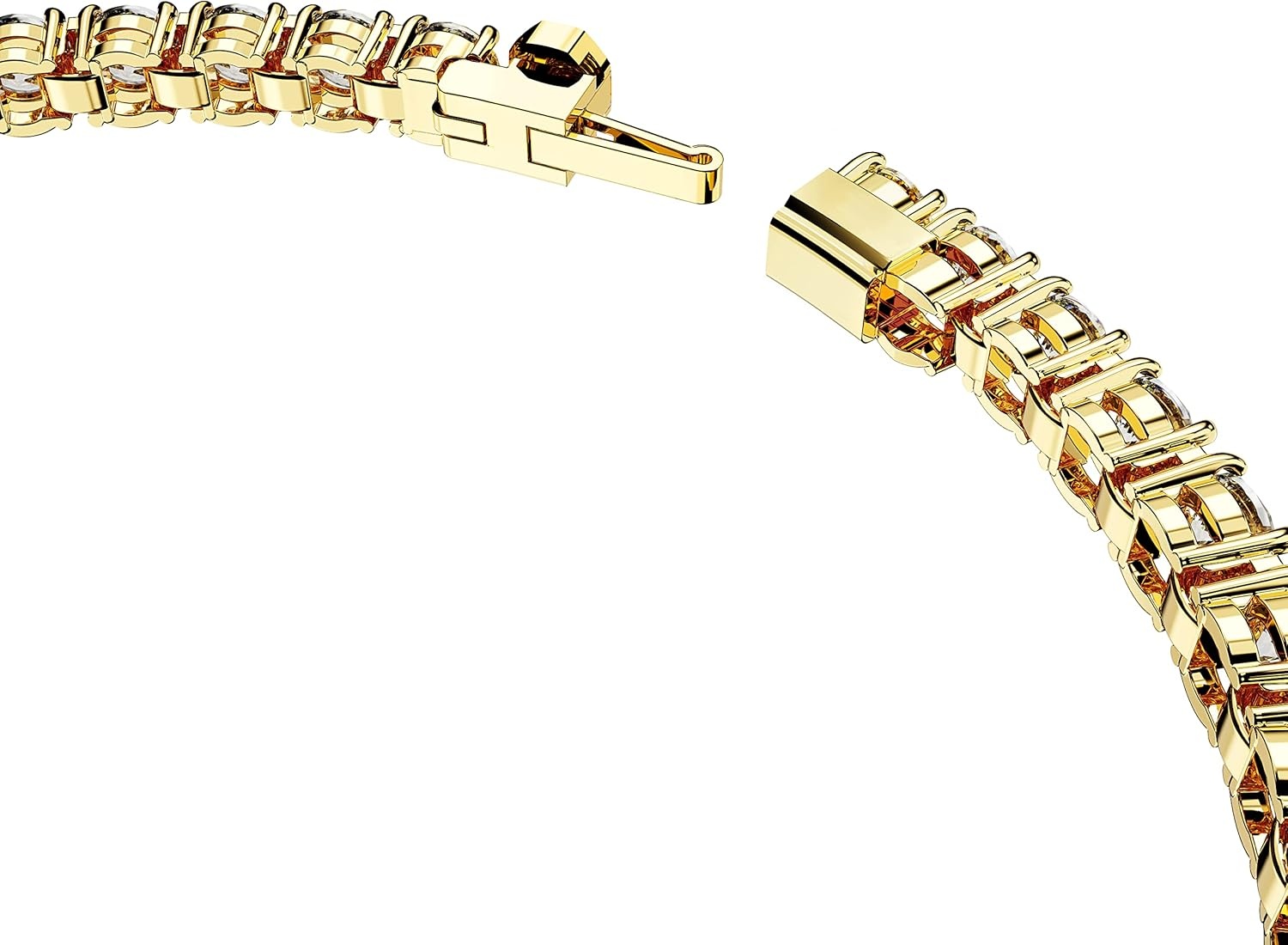 image:imageSwarovski Matrix Tennis Bracelet Round Cut Crystals Pink Blue Black Clear Rhodium GoldTone and Rose GoldTone FinishesGold Tone