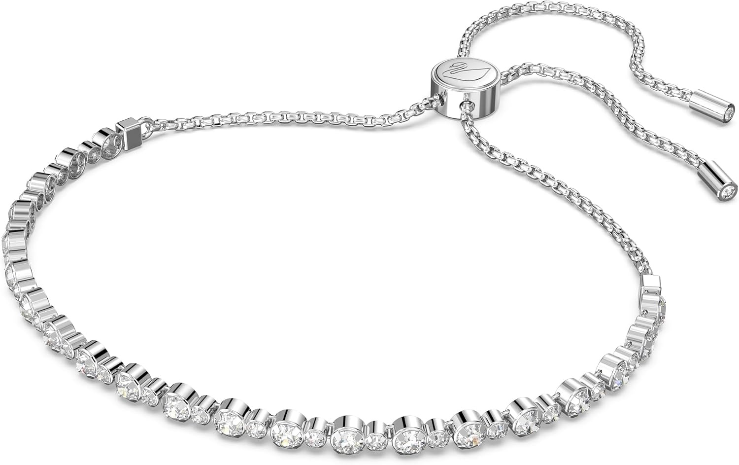 image:imageSwarovski Matrix Tennis Soft Bracelet Round Cut Clear Crystals Part of the Matrix Tennis CollectionRhodium Finish Single Strand