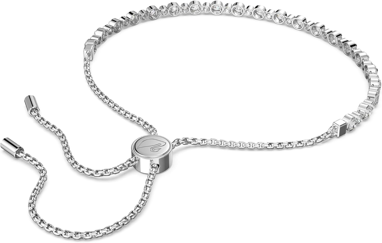 image:imageSwarovski Matrix Tennis Soft Bracelet Round Cut Clear Crystals Part of the Matrix Tennis CollectionRhodium Finish Single Strand