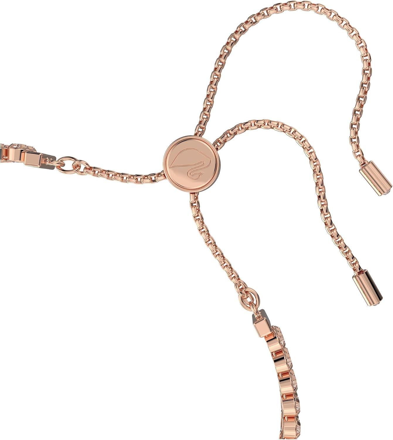 image:imageSwarovski Matrix Tennis Soft Bracelet Round Cut Clear Crystals Part of the Matrix Tennis CollectionRose GoldTone Finish Double Strand