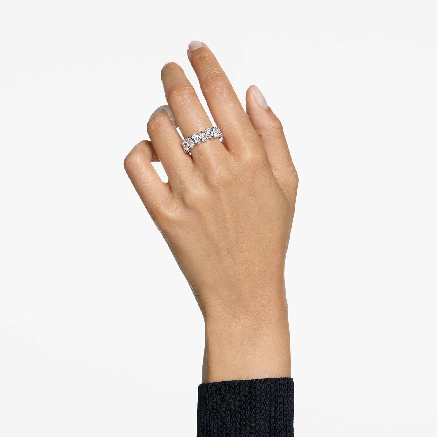 image:imageSwarovski Matrix Vittore Ring PearShaped Crystal Stones Rhodium FinishNew Pear