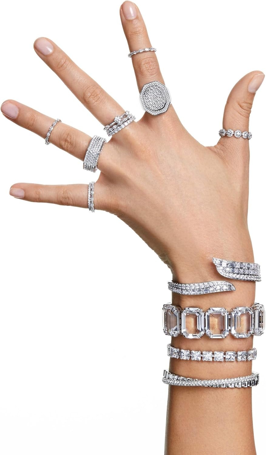 image:imageSwarovski Matrix Vittore Ring Round Cut Clear Crystals Rhodium FinishEU 50 US 475