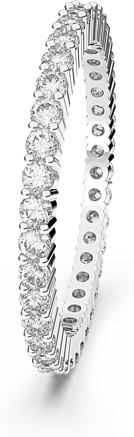 image:imageSwarovski Matrix Vittore Ring Round Cut Clear Crystals Rhodium and Rose GoldTone FinishesRhodium Finish