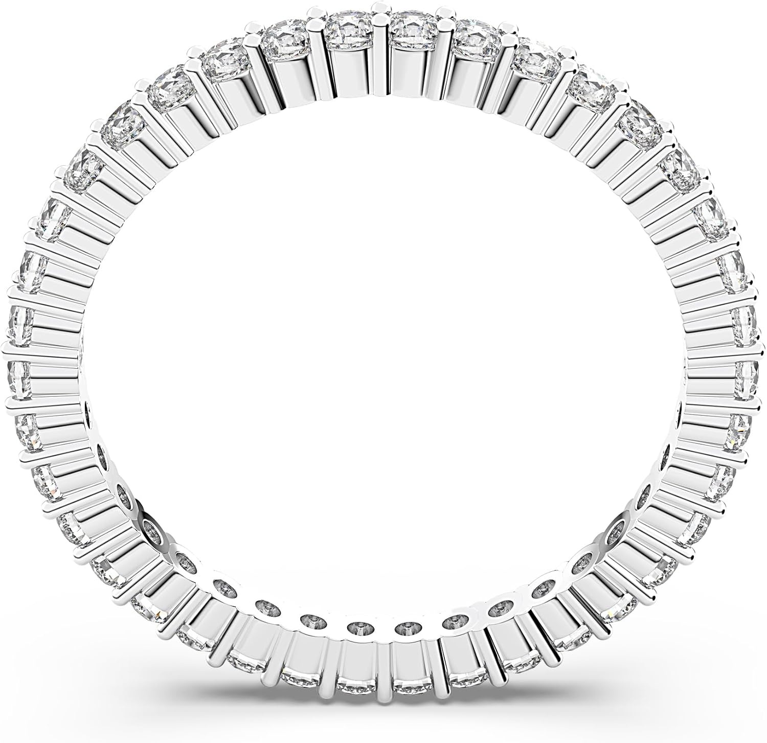 image:imageSwarovski Matrix Vittore Ring Round Cut Clear Crystals Rhodium and Rose GoldTone FinishesRhodium Finish