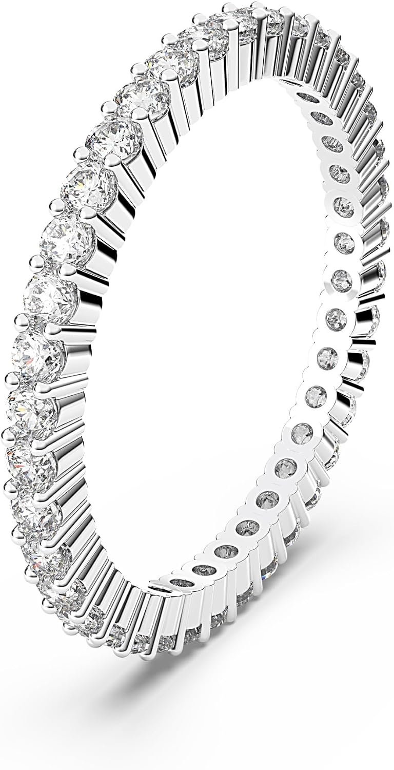 image:imageSwarovski Matrix Vittore Ring Round Cut Clear Crystals Rhodium and Rose GoldTone FinishesRhodium Finish