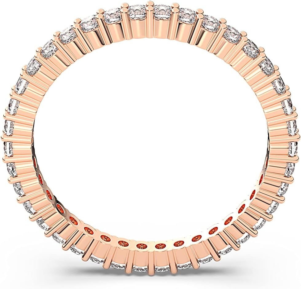 image:imageSwarovski Matrix Vittore Ring Round Cut Clear Crystals Rhodium and Rose GoldTone FinishesRoseGold Tone Finish