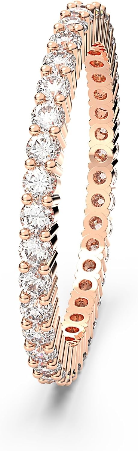 image:imageSwarovski Matrix Vittore Ring Round Cut Clear Crystals Rhodium and Rose GoldTone FinishesRoseGold Tone Finish
