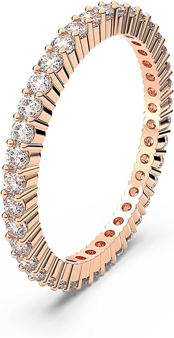 image:imageSwarovski Matrix Vittore Ring Round Cut Clear Crystals Rhodium and Rose GoldTone FinishesRoseGold Tone Finish