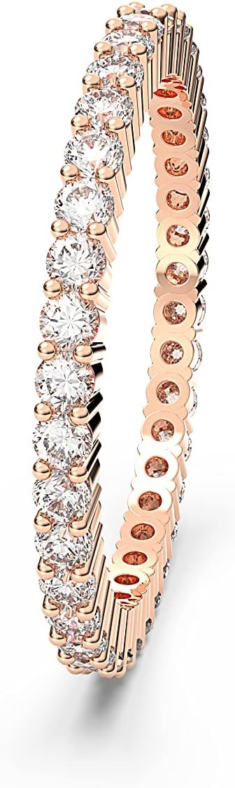 image:imageSwarovski Matrix Vittore Ring Round Cut Clear Crystals Rhodium and Rose GoldTone FinishesRoseGold Tone Finish