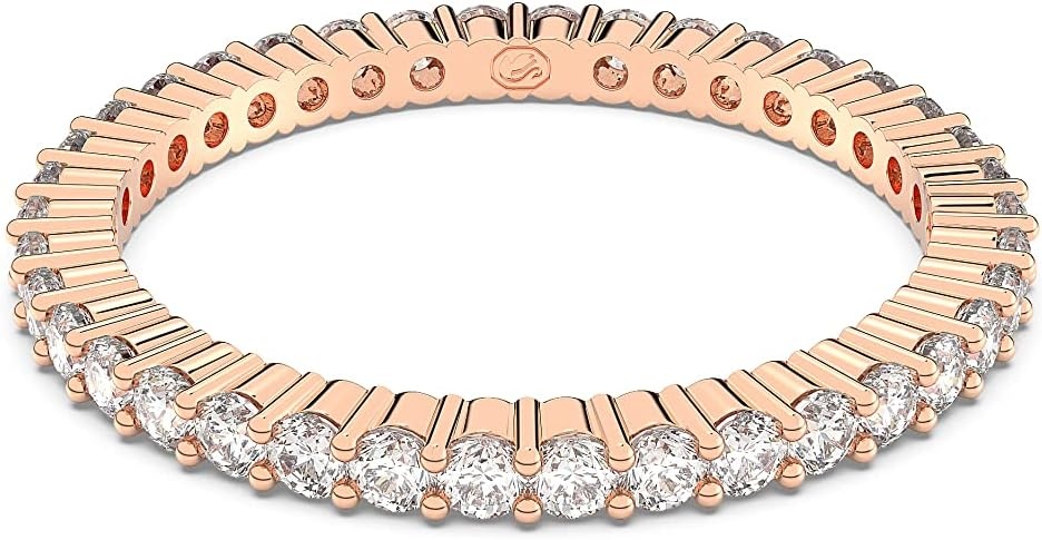 image:imageSwarovski Matrix Vittore Ring Round Cut Clear Crystals Rhodium and Rose GoldTone FinishesRoseGold Tone Finish